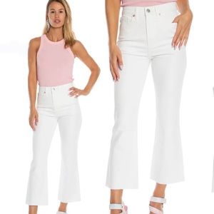 Juicy Couture- Malibu Mid Rise Crop Flare Jeans- size 30